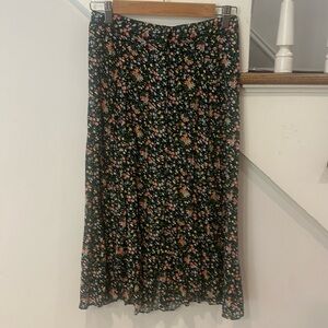 Sezane floral print knee length skirt